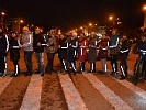  Сотрудники донской госавтоинспекции провели флешмоб "Заметный пешеход"