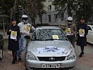 В Ростове-на-Дону участники ралли поддержали Интернет-акцию #ДобрыйЗнак