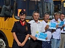 Водители школьных автобусов из Ростовской области присоединились к всероссийской эстафете «Дорога – символ жизни»